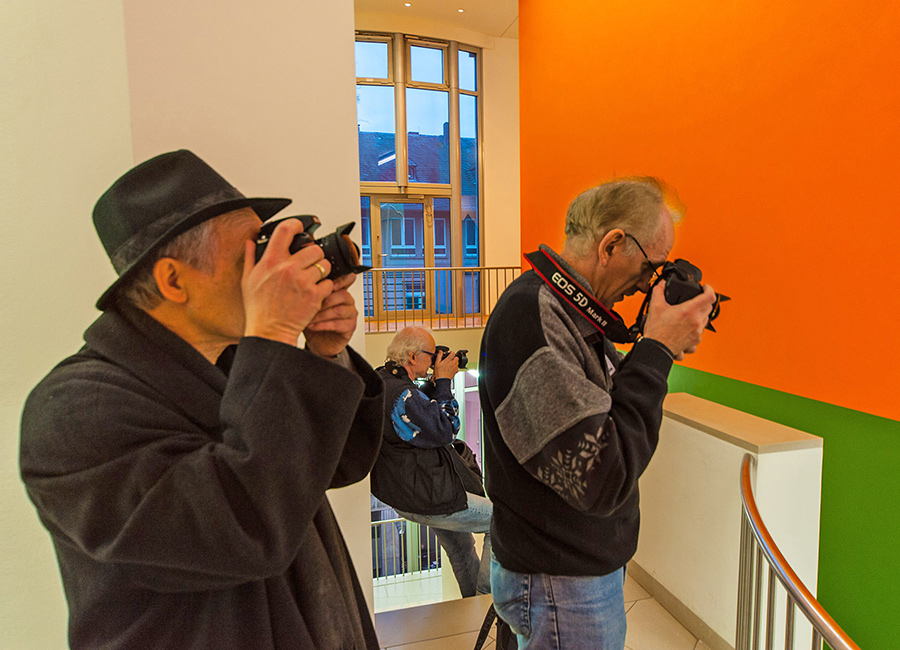 bei der Arbeit von R. Koch